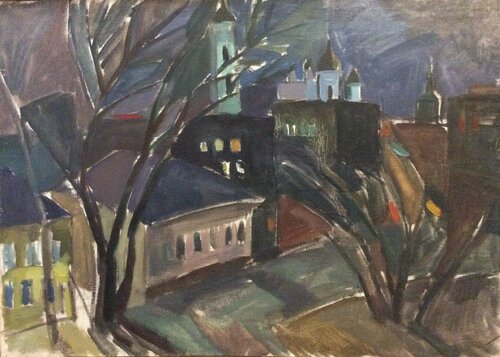 Moscow. from the window of the institute by Anna Trigub, Painting for Sale on Select