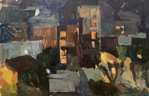 Moscow. View from the window by Anna Trigub, Painting for Sale on Select