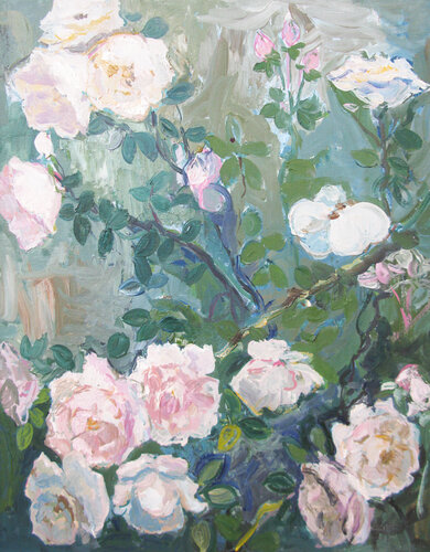Roses. Rainy day by Anna Trigub, Painting for Sale on Select