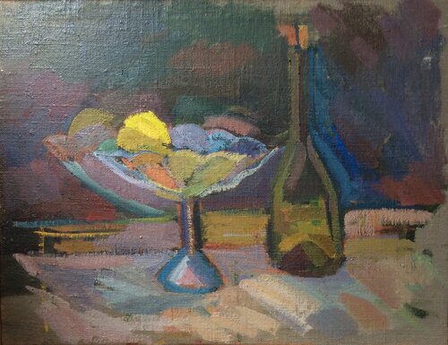 Still life with a blue vase by Anna Trigub, Painting for Sale on Select