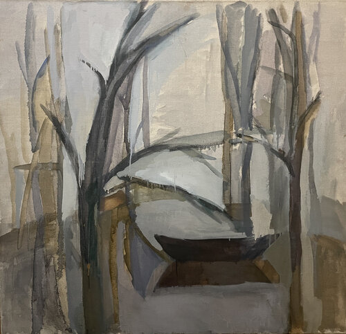 A boat. March by Anna Trigub, Painting for Sale on Select