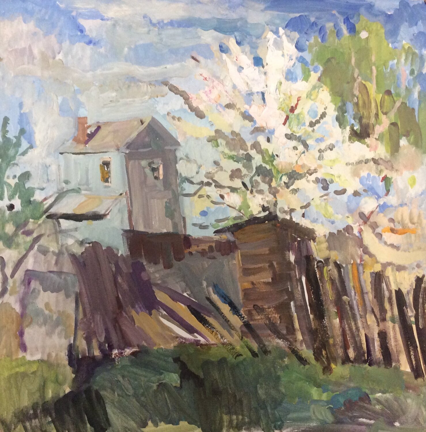 Spring in Borovsk Anna Trigub Original painting for sale