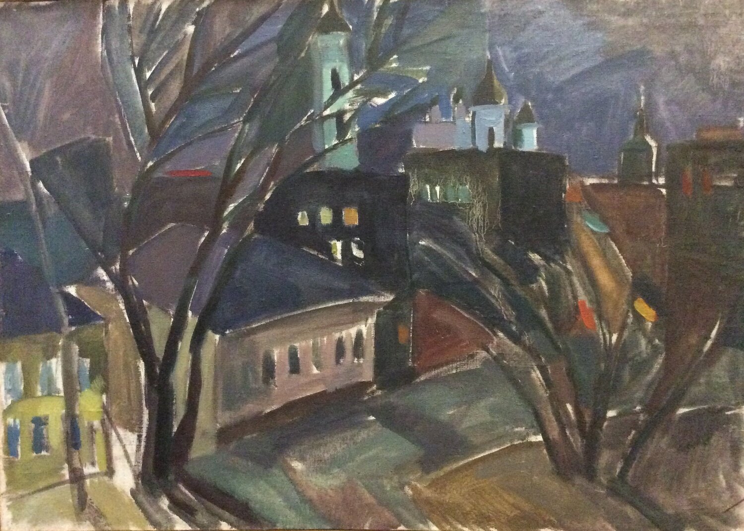Moscow. from the window of the institute Anna Trigub Original painting for sale