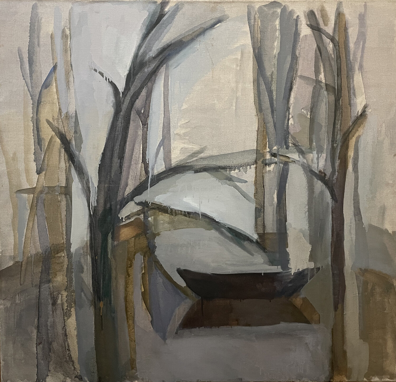 A boat. March Anna Trigub Original painting for sale