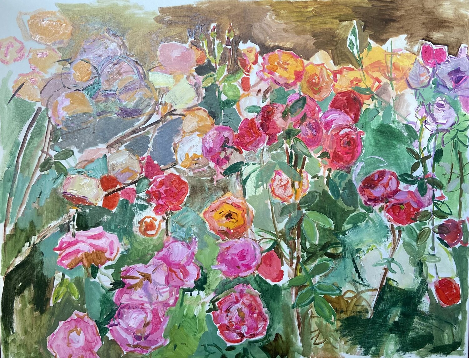 Austin roses Anna Trigub Original painting for sale