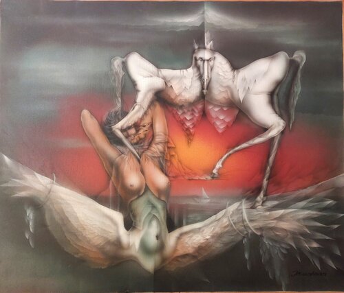 Die Teilung by Victoria Janotova, Painting for Sale on Select