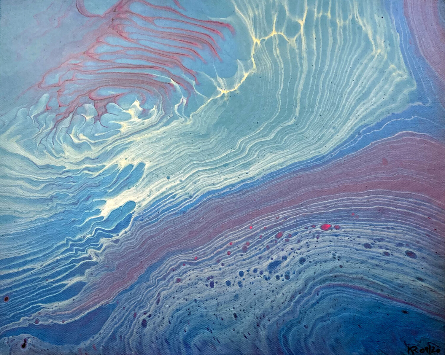 Ephemeres Gleichgewicht Kirsten Römersperger aka mimmisilver Original painting for sale