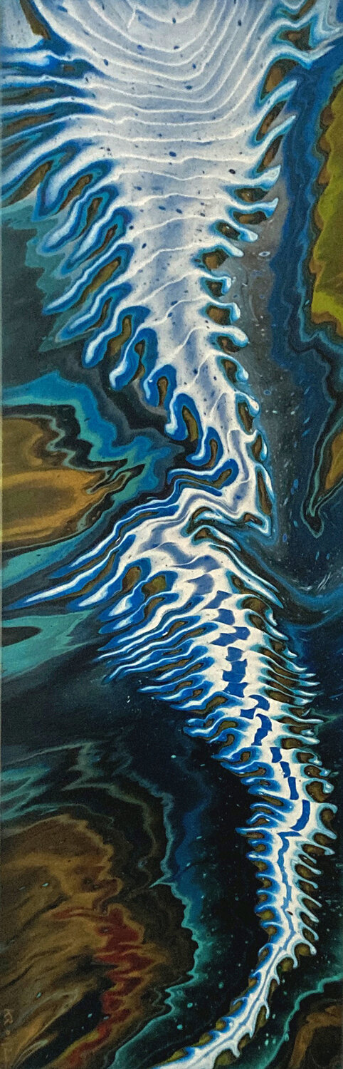 White Current Kirsten Römersperger aka mimmisilver Original painting for sale