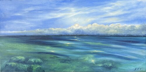 Tahoe.Turquoise Dream by Alevtina Mikhaylova, Painting for Sale on Select