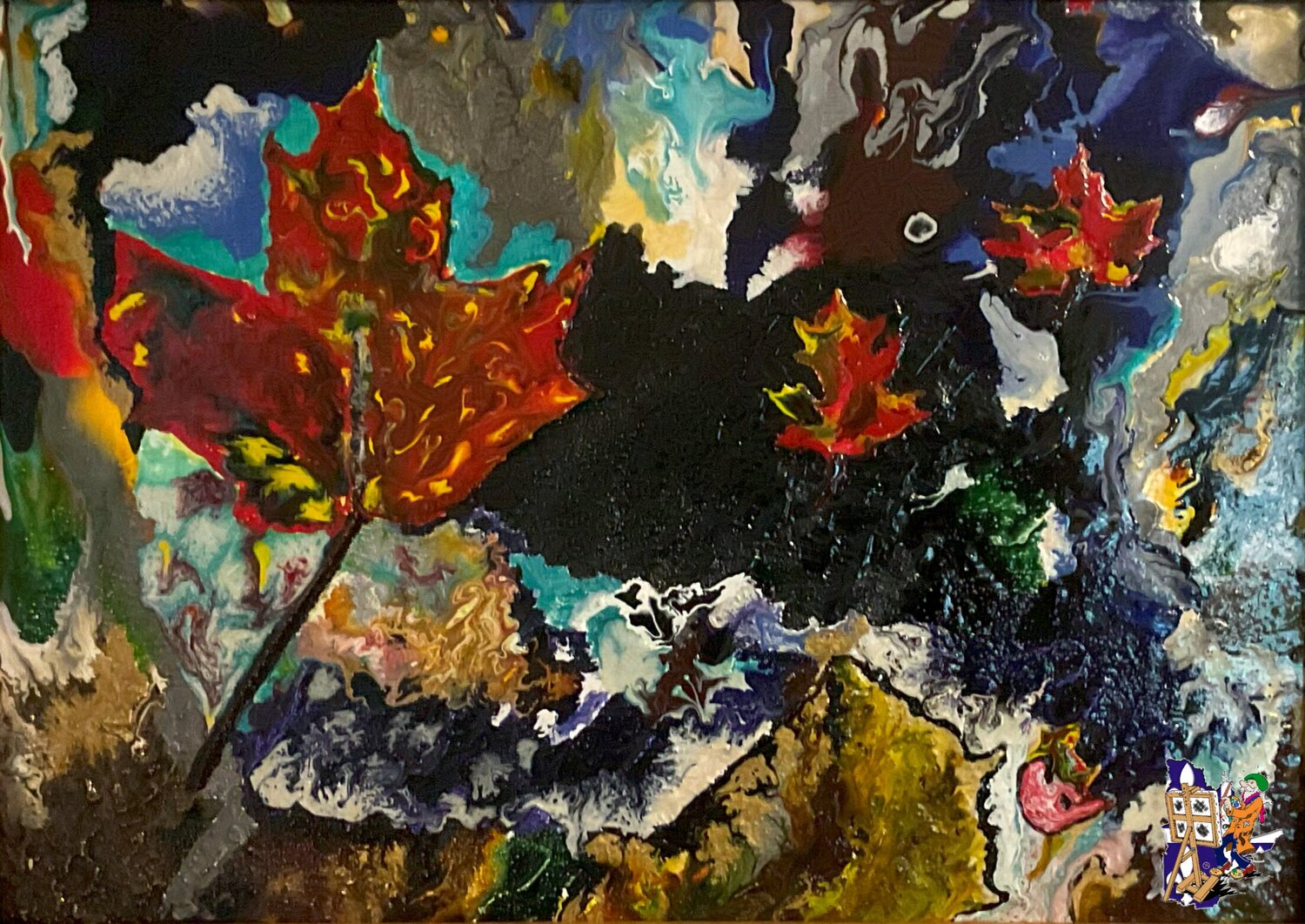 Feuilles au vent Louis Heinerth (LoH artist(e)) Original painting for sale