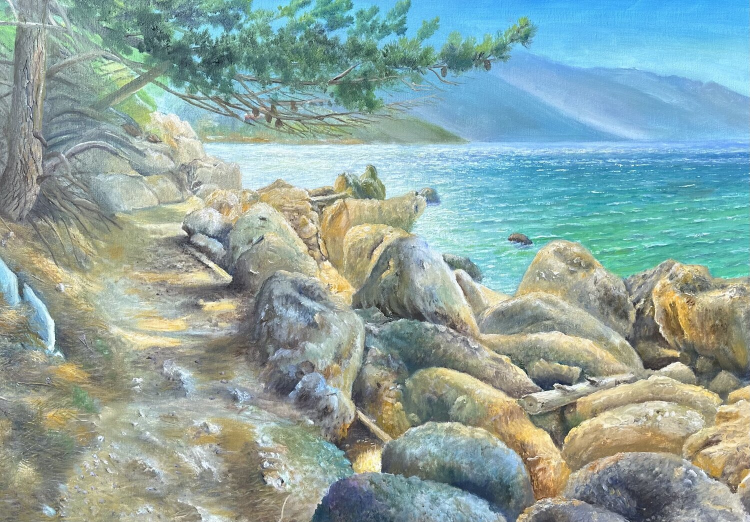 The stone path Volodymyr Tyzun Original painting for sale