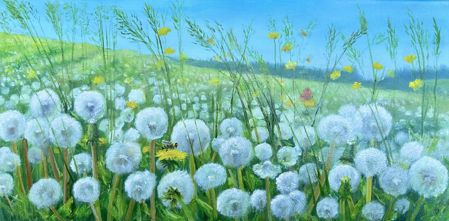 Dandelions Volodymyr Tyzun Original painting for sale