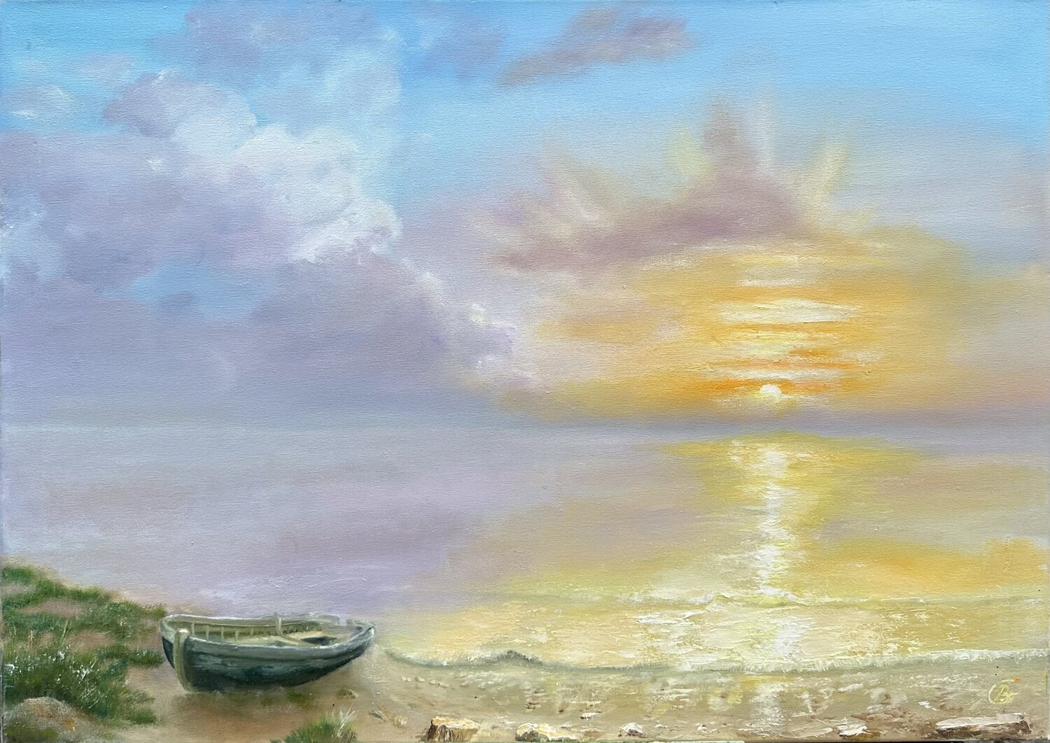 Sunrise in Crimea Volodymyr Tyzun Original painting for sale