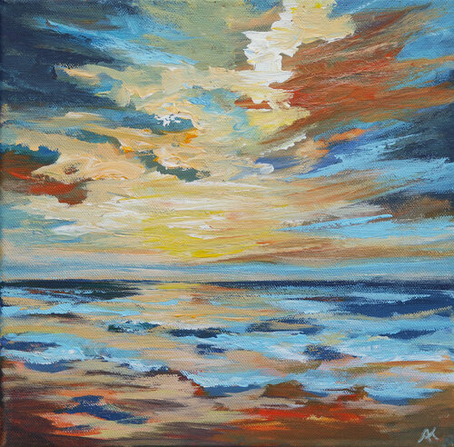 Küstenblick 7 by Astrid Krömer, Painting for Sale on Select