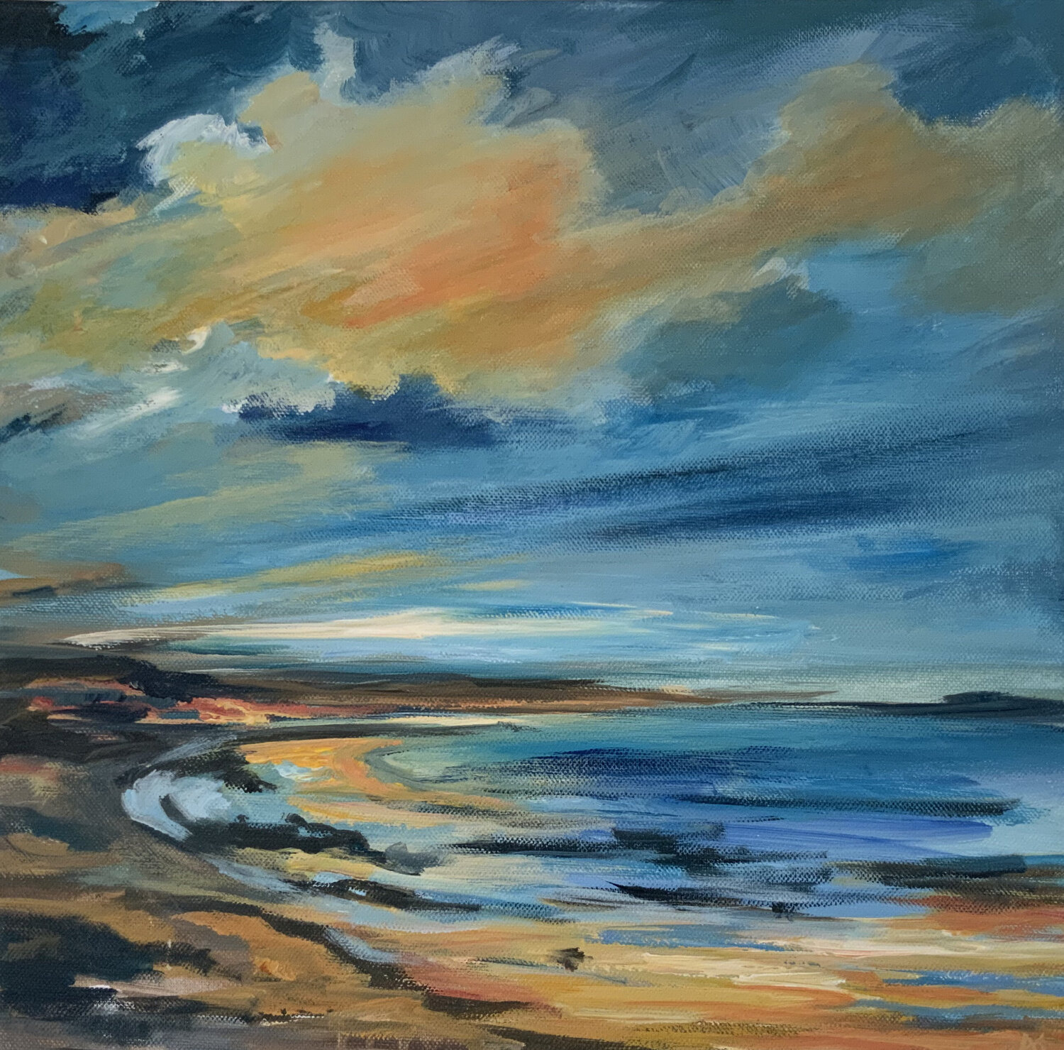 Küstenblick 1 Astrid Krömer Original painting for sale