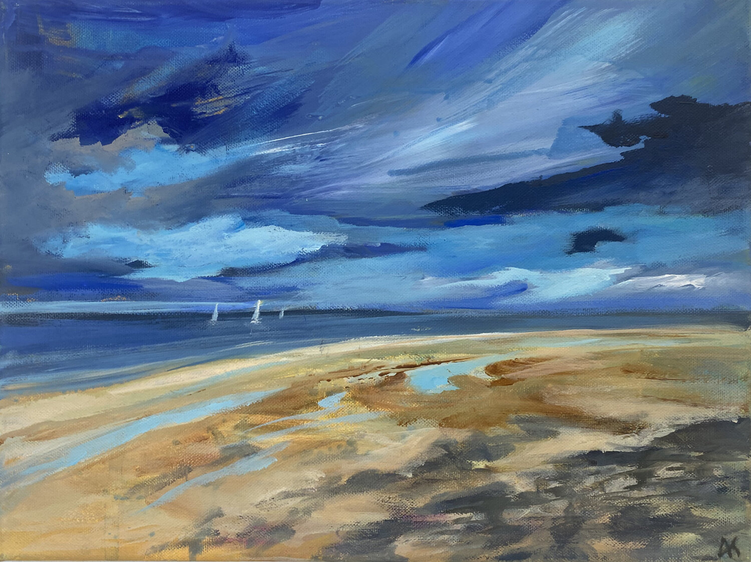 Blauer Himmel Astrid Krömer Original painting for sale