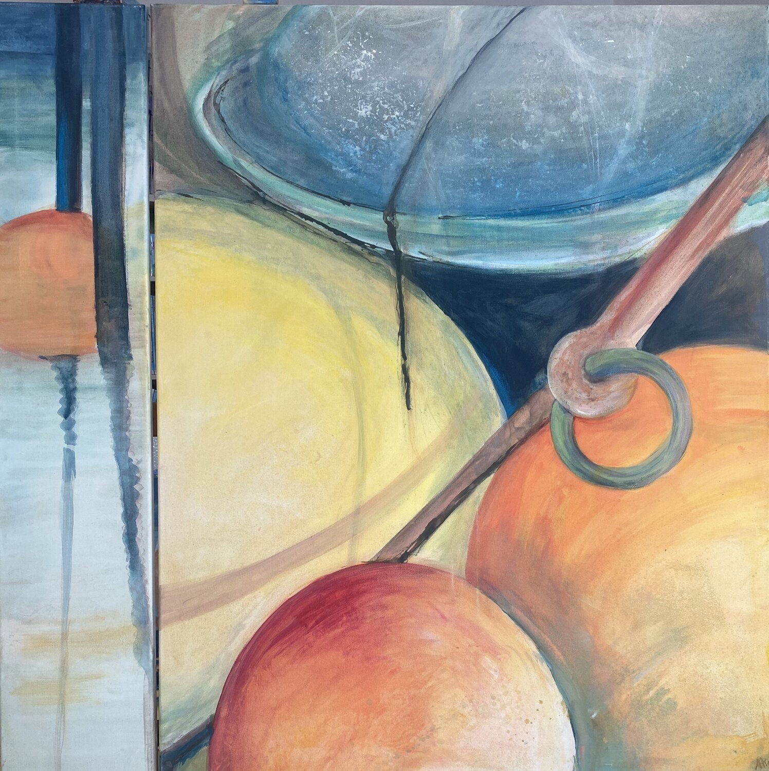 Am Steg 1+2 Astrid Krömer Original painting for sale