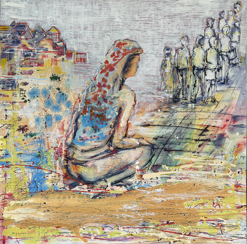 Heimatlosser by Osman Xani, Painting for Sale on Select