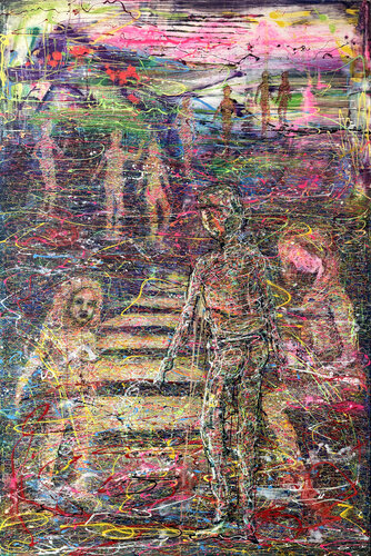 „Echo der Bewegung“ by Osman Xani, Painting for Sale on Select