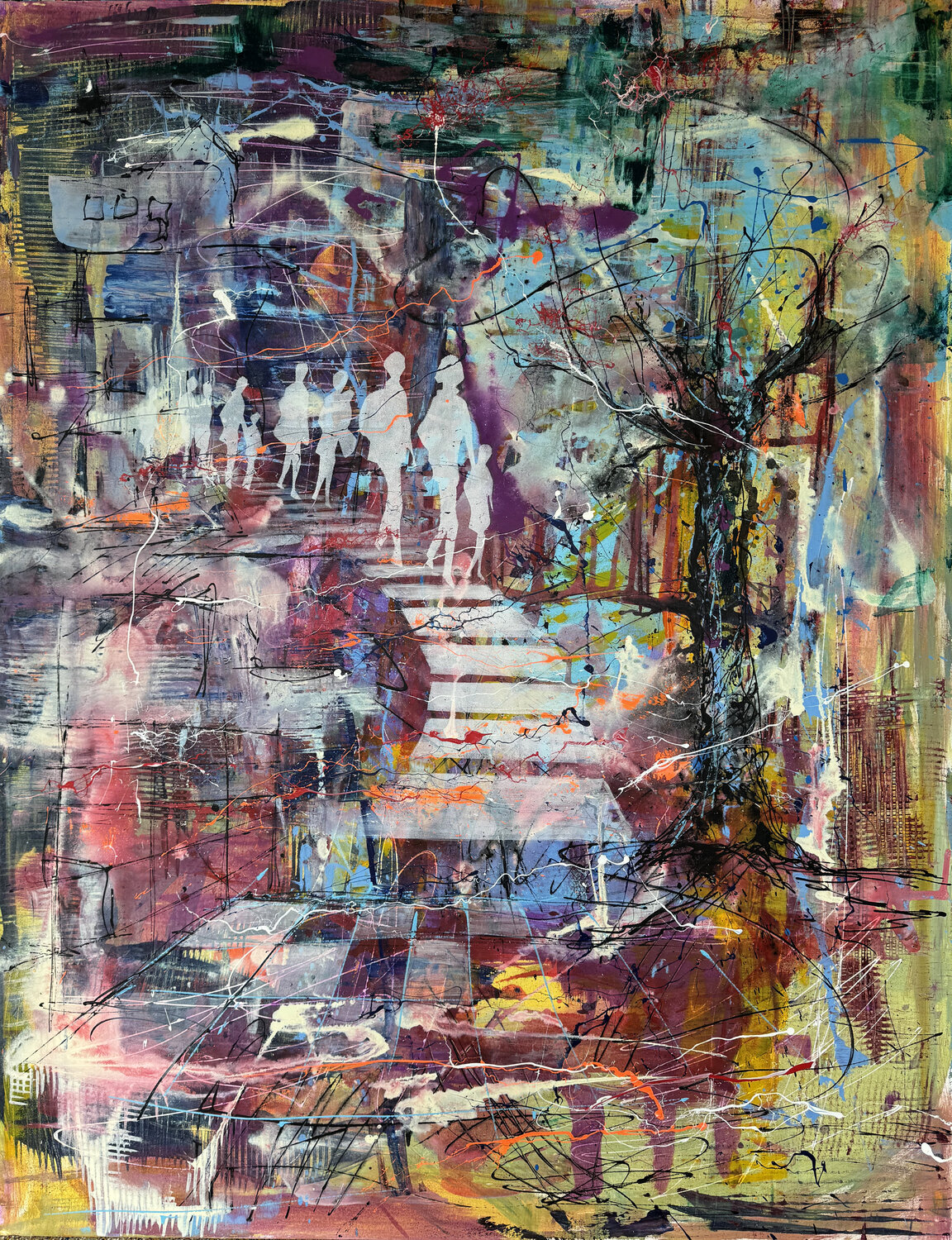 Entre les Mondes Osman Xani Original painting for sale
