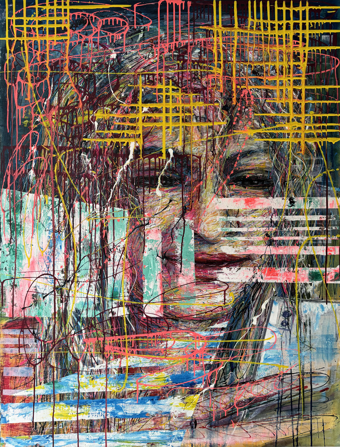 Digital space Osman Xani Original painting for sale