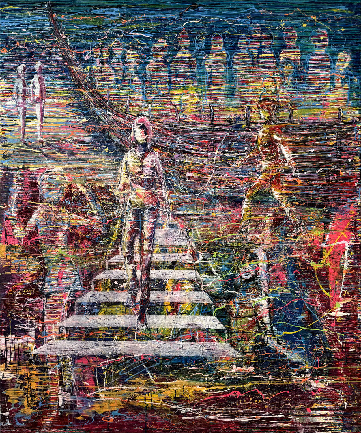 Parallel society Osman Xani Original painting for sale