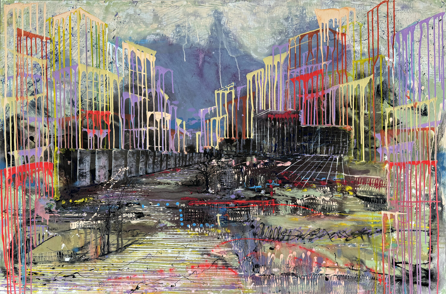 „Geteilte Horizonte“ Osman Xani Original painting for sale