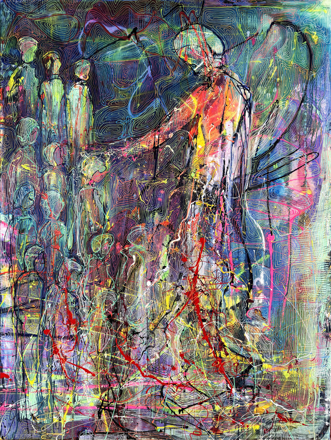 “Der Bote” Osman Xani Original painting for sale