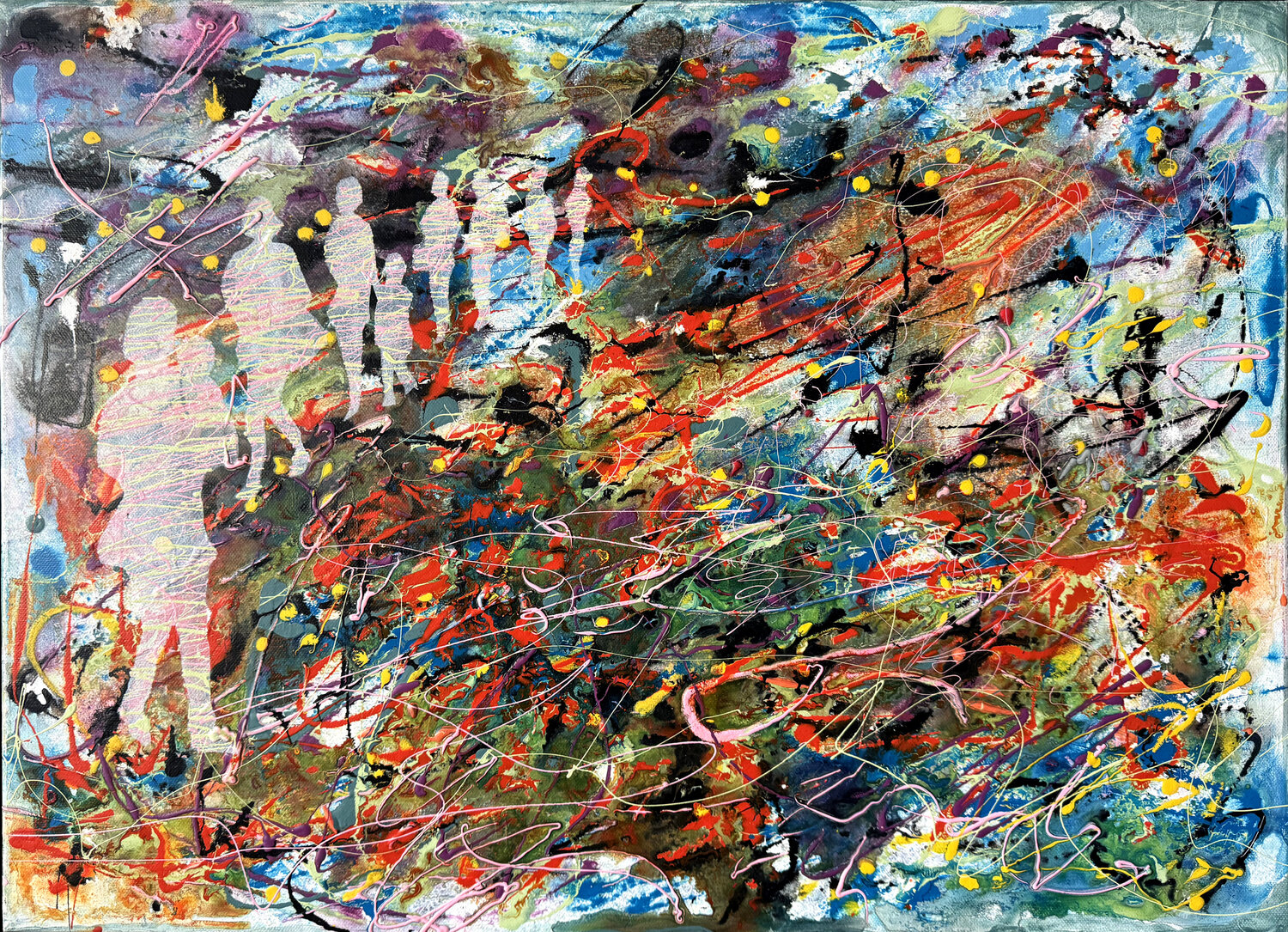 Collective self Osman Xani Original painting for sale