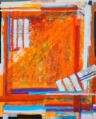 Apstract motive AP-2501 by Saso Petrosevski Novak, Painting for Sale on Select