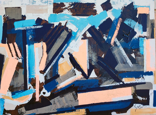 Apstract motive AP-2503 by Saso Petrosevski Novak, Painting for Sale on Select