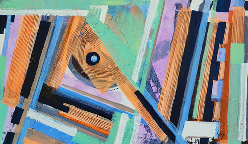 Apstract motive AP-2506 by Saso Petrosevski Novak, Painting for Sale on Select