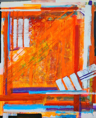 AP - 2501 APSTRAKTNI MOTIV - originalni autorski rad, akril na platnu  110X90cm by Saso Petrosevski Novak, Painting for Sale on Select