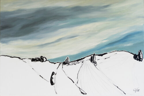 Früh im Winter by Claudia Viehl, Painting for Sale on Select