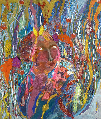 Depths of Resilience by Hend Al-Batesh, Painting for Sale on Select