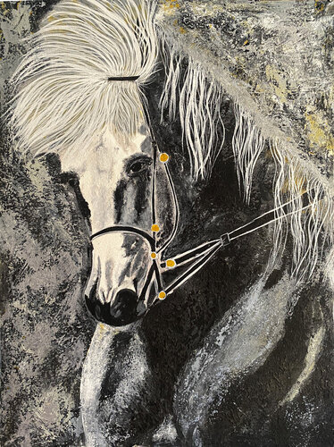Bowing in serenity by Hend Al-Batesh, Painting for Sale on Select