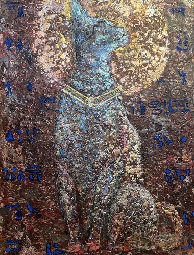 Secrets of queen Bastet by Hend Al-Batesh, Painting for Sale on Select