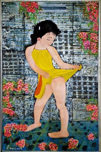 The pretty in yellow by Hend Al-Batesh, Painting for Sale on Select