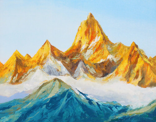 Mountain by Athaangart Studio, Painting for Sale on Select