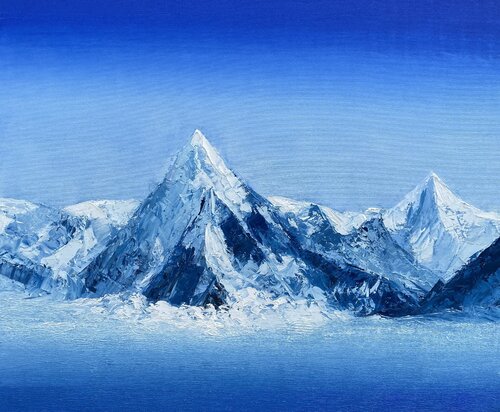 Blue Mountain by Athaangart Studio, Painting for Sale on Select