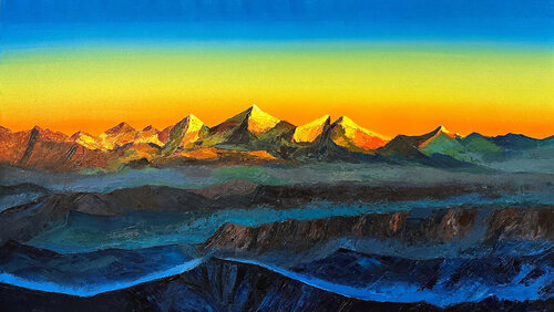 Eternal peaks by Athaangart Studio, Painting for Sale on Select