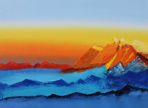 Mountain-40 by Athaangart Studio, Painting for Sale on Select