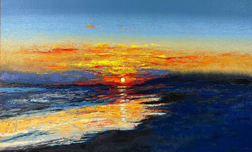 Sunset by Athaangart Studio, Painting for Sale on Select