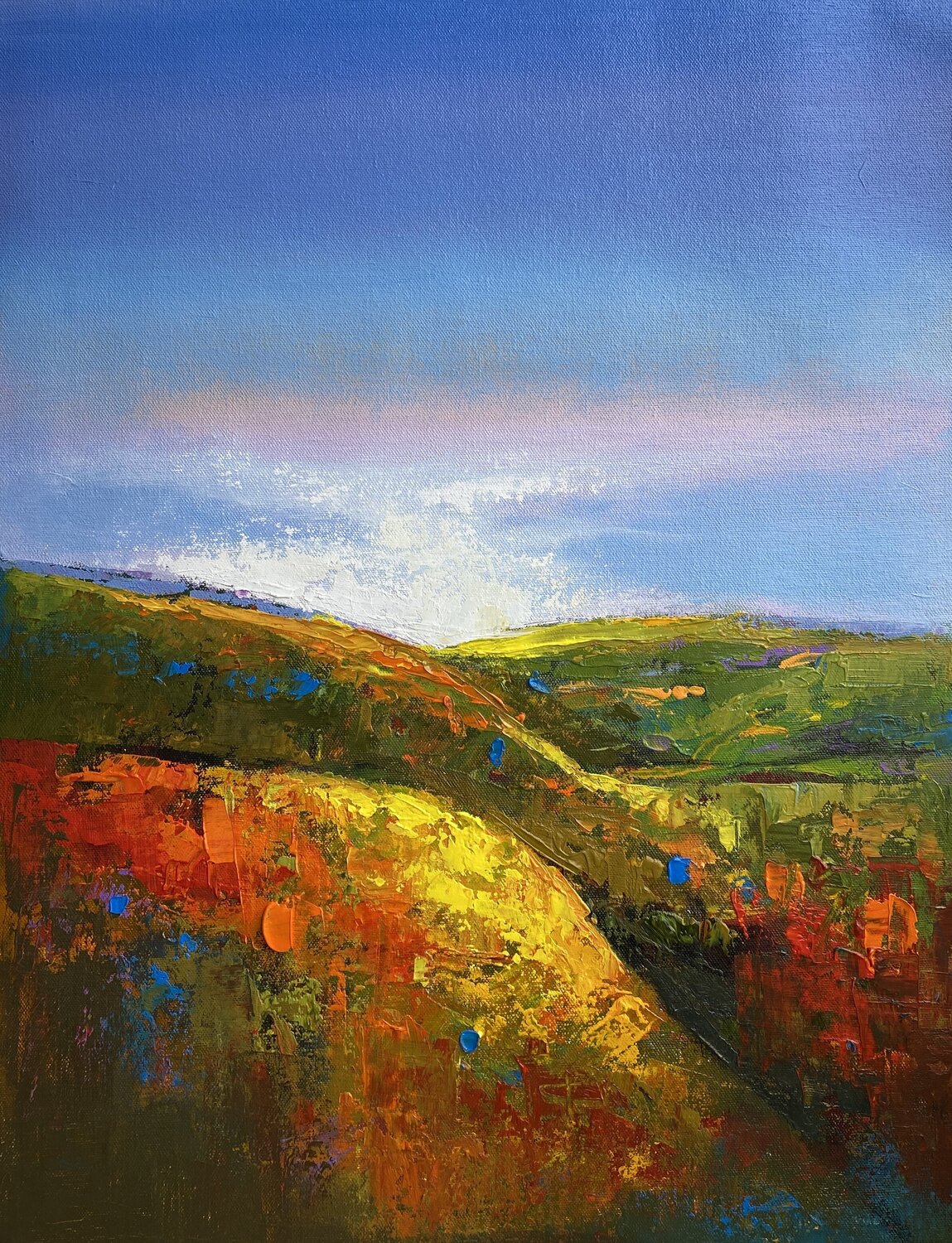 Sunrise Athaangart Studio Original painting for sale