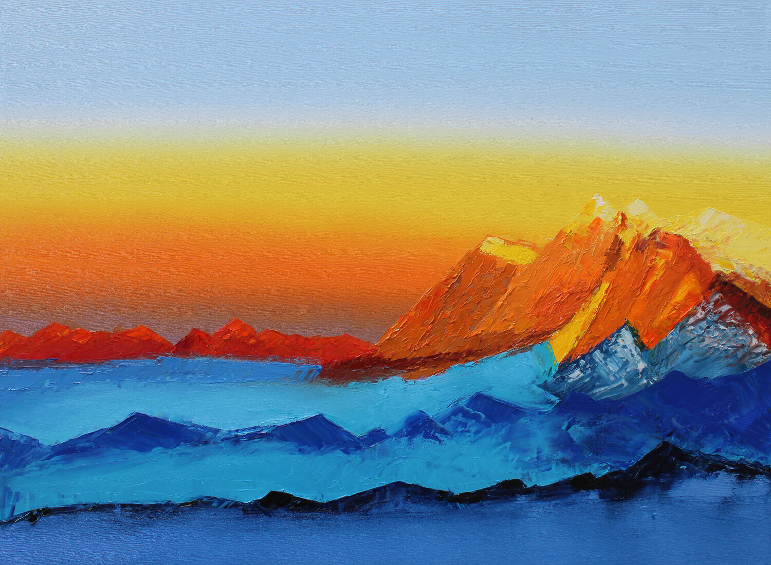 Mountain-40 Athaangart Studio Original painting for sale