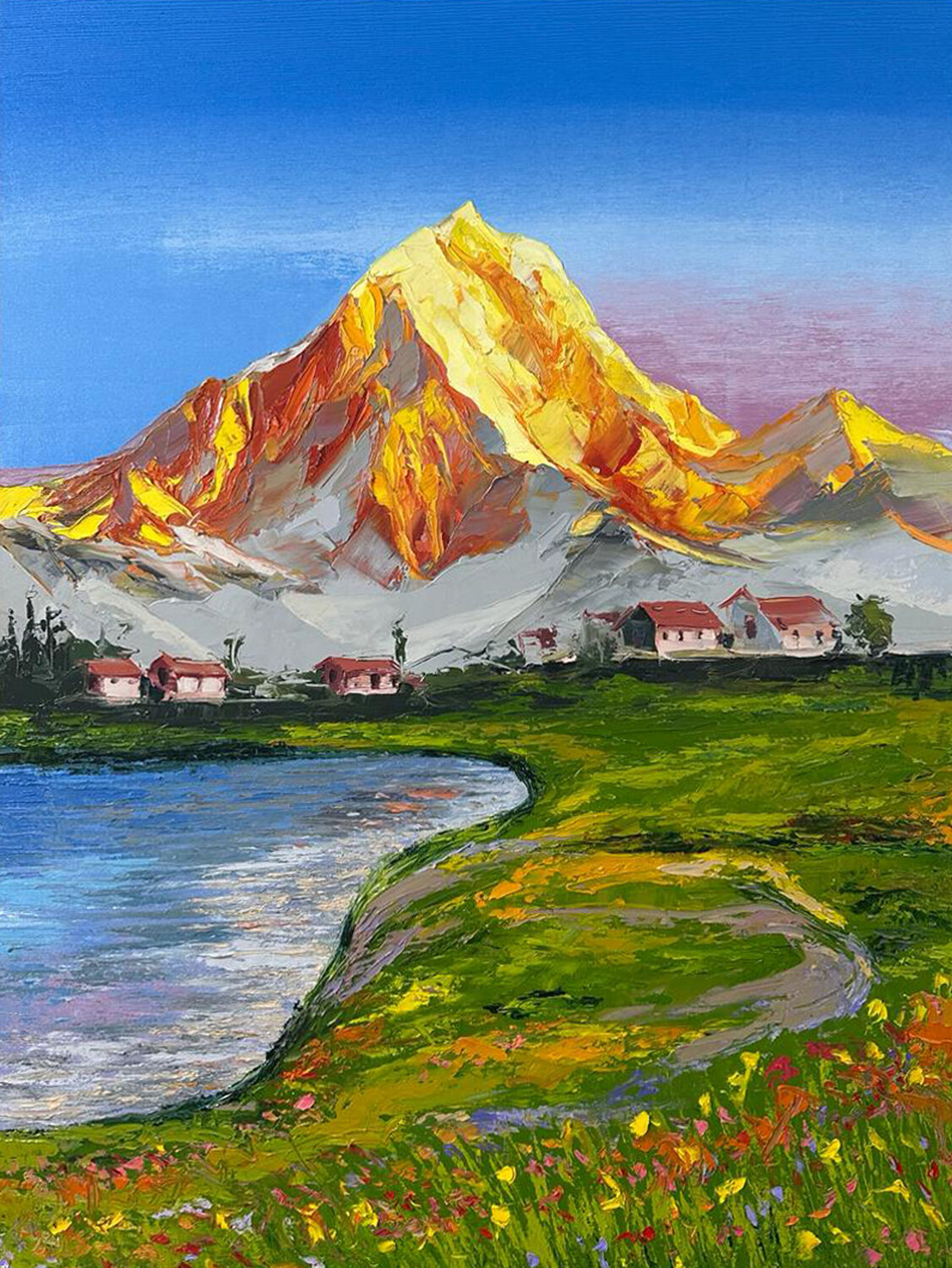 Mountain Athaangart Studio Original painting for sale