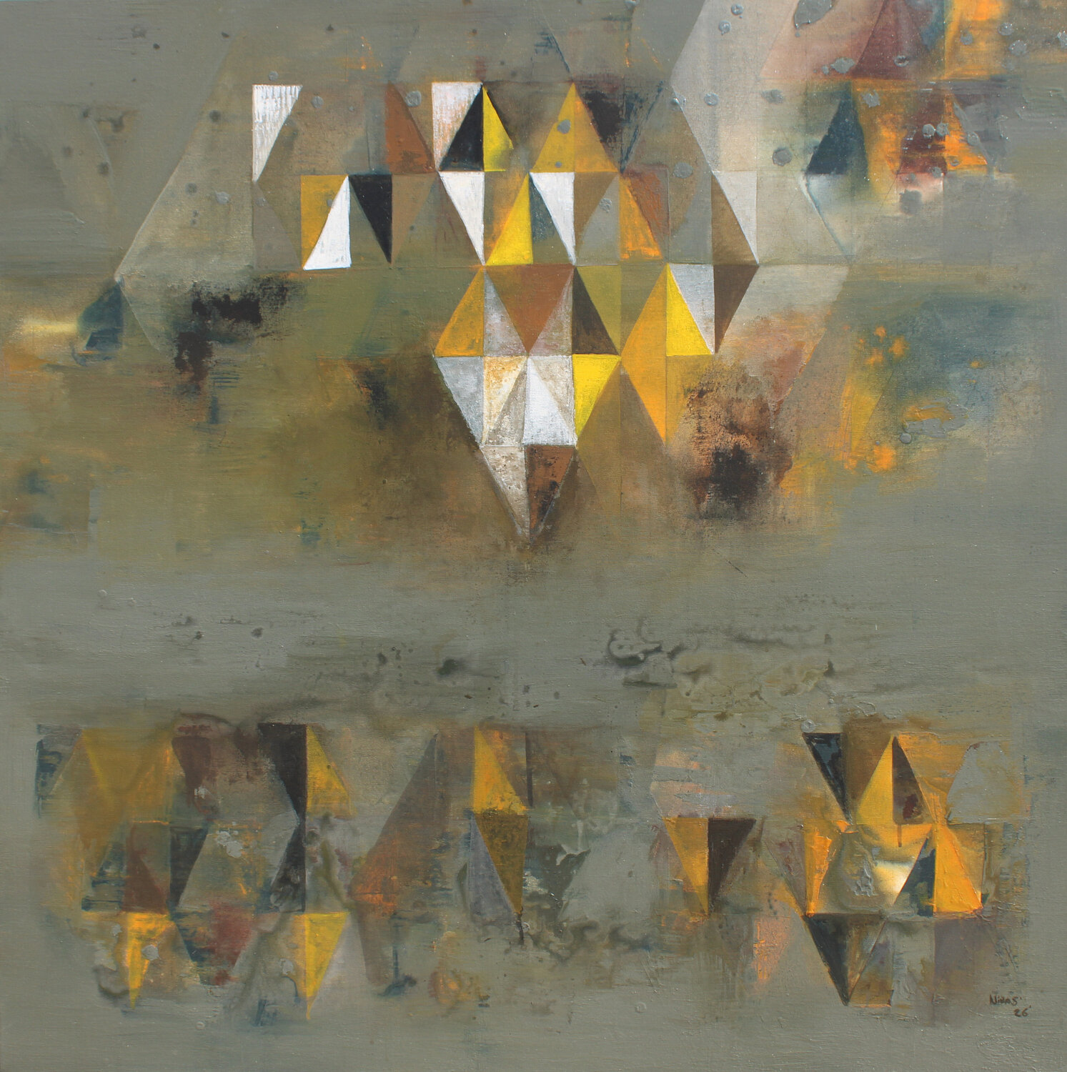 Golden Resonance Athaangart Studio Original painting for sale
