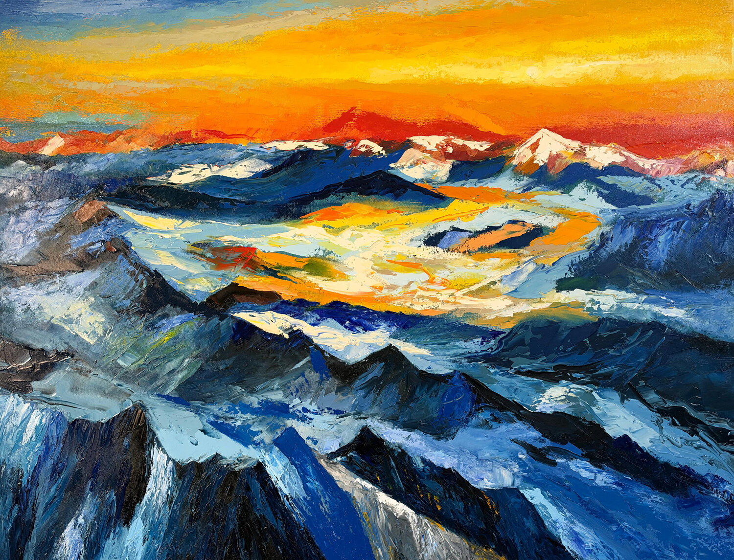 Mountain-55 Ashwini Patil Originalgemälde zu verkaufen