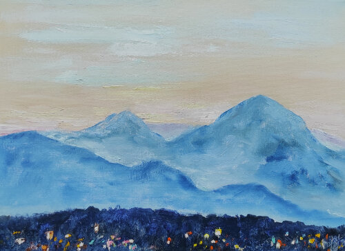 Mountains von Olga Ponomarenko, Malerei kaufen auf Select