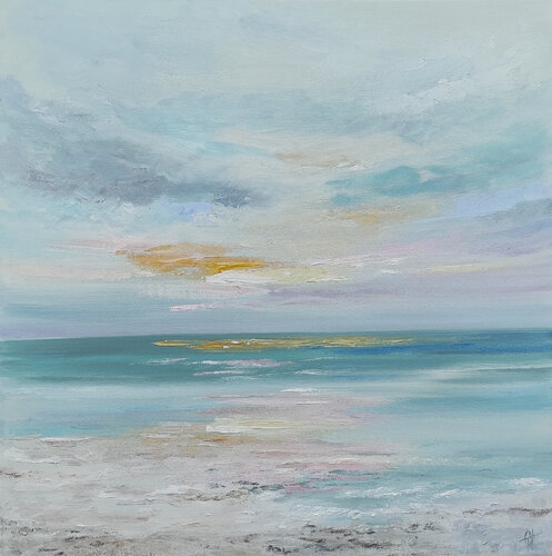 Abstract tender seascape von Olga Ponomarenko, Malerei kaufen auf Select